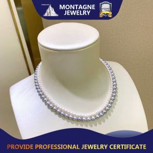 Montagne Jewelry Natural 7+4mm Pearl Neckalce Natural Good Quality Pearl Double Necklace Chokers