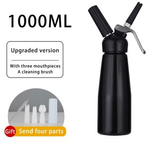 500ML/1L Whipped Cream Dispenser Cream Whipper Foam Maker Easy Press Whipped Cream Maker for Coffee Frappe Cake Dessert Baking Home Kitchen Cafe Bakery Tool