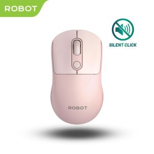 ROBOT M207 Silent Mouse Wireless 2.4GHz Optical 1600DPI Kursor Akurat Gaming Office PC Laptop Original Robot