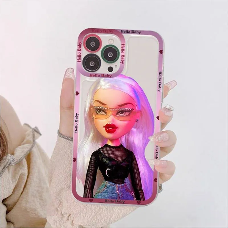 Cute Bratz Doll Phone Case for iPhone 11 12 13 Mini Pro Max 14 Pro