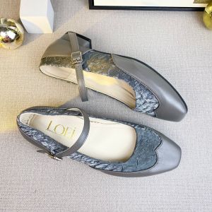 5224 Sepatu Pumps Wanita Square Toe Elegan Kulit Imitasi Pukat Kedip - Bisa COD dengan Box