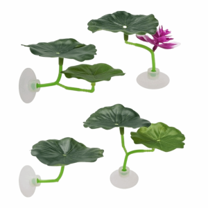 PAZNUL 1/4PCS Suction Cup Betta Fish Rest Green Leaf Aquarium-Safe Floating Bed Platform Habitat Fighting Perch Spawning Ornamental Plant Betta Fish Play