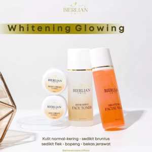 BIERLIAN PAKET WHITENING GLOWING - Perawatan khusus wajah normal - Perawatan wajah glowing - Skin care Bierlian - bisa cod