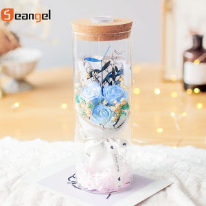 Seangel Quà Tặng Ngày Lễ Tình Nhân Cho Phụ Nữ 3 Chiếc Hoa Hồng Xà Phòng Với Bó Hoa Vĩnh Cửu Nhẹ Trong Vỏ Thủy Tinh Điều Khiển Từ Xa Để Làm Quà Kỷ Niệm Quà Giáng Sinh Đám Cưới Cho Phụ Nữ Bạn Gái Nhà Cửa