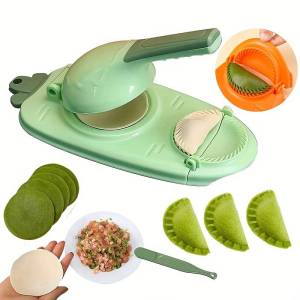 2in1 Dumpling Maker Curry Puff Skin Press Dough Presser Skin Wrapper Mold With Spoon / Kelim Karipap