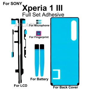 Aocarmo For 1 III X1iii Front LCD Display Screen Full Set Adhesive Back Cover Rear Housing Battry Sticker Glue Tape
