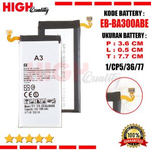 Baterai Samsung Galaxy A3 2015 A300 A3009 A300G A300H SM-A300F Batrai EB-BA300ABE Batre High Quality