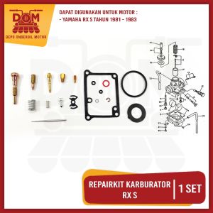 Repairkit Karburator RX S (TOKAIDO) Carburator Repair Kit Parkit Spuyer Karbu Assy Yamaha RX S 1981