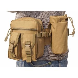 กระเป๋าคาดเอว วัสดุที่ทนต่อการสึกหรอ กระเป๋าคาดเอวแนวยุทธวิธีสะดวกสะบายต่อการใช้งานใส่ขวดน้ำได้ ผ้า 900D กันน้ำ