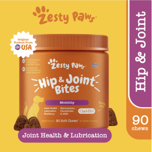 Zesty Paws Mobility Bites Hip & Joint Dog Supplement Chews 90ct (exp 2027)