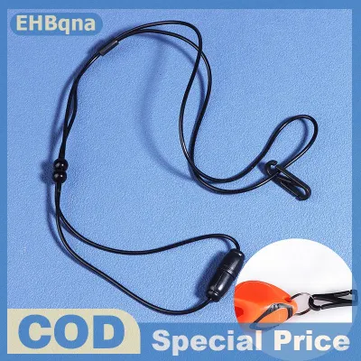 CnaBpc High Quality Multipurpose Referee Whistle Rope Lanyard Black PVC Whistle Strap Long Lanyard Key Hanging Rope