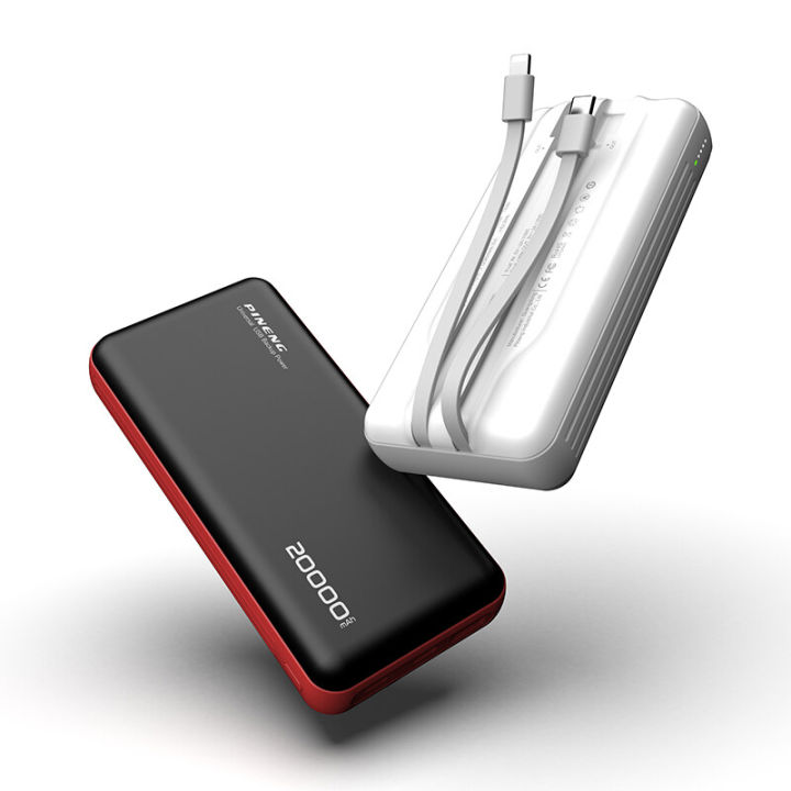 Pineng Powerbank PN871 PN872 BuiltIn TypeC & Lightning Cable Power