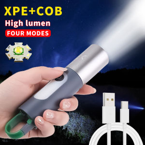Mini Super Powerful Led Flashlight Rechargeable Portable Torch Lantern Multifunction Light Outdoor Camping Fishing Lamp