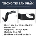 Móc Treo Đồ Gắn Sau Ghế Ô Tô Xe Hơi Tiện Lợi, Chất Liệu Nhựa ABS Chắc Chắn, Độ Bền Cao, Khả Năng Chịu Tải Tốt. 
