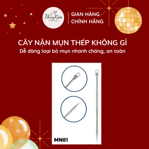 [ CHÍNH HÃNG] Cây nặn mụn đầu đen 2 đầu chuyên nghiệp loại bỏ mụn trứng cá cây nặn mụn thép không gỉ