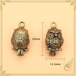 Móc Khóa Cú Mèo Dễ Thương Bằng Đồng Thau Móc Khóa Cute - Đồ Đồng Thuận Tâm