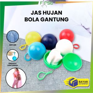 FH-C853 Jas Hujan Bola Plastik Gantung Warna Warni Anti Air / Jas hujan Konser Raincoat Travel