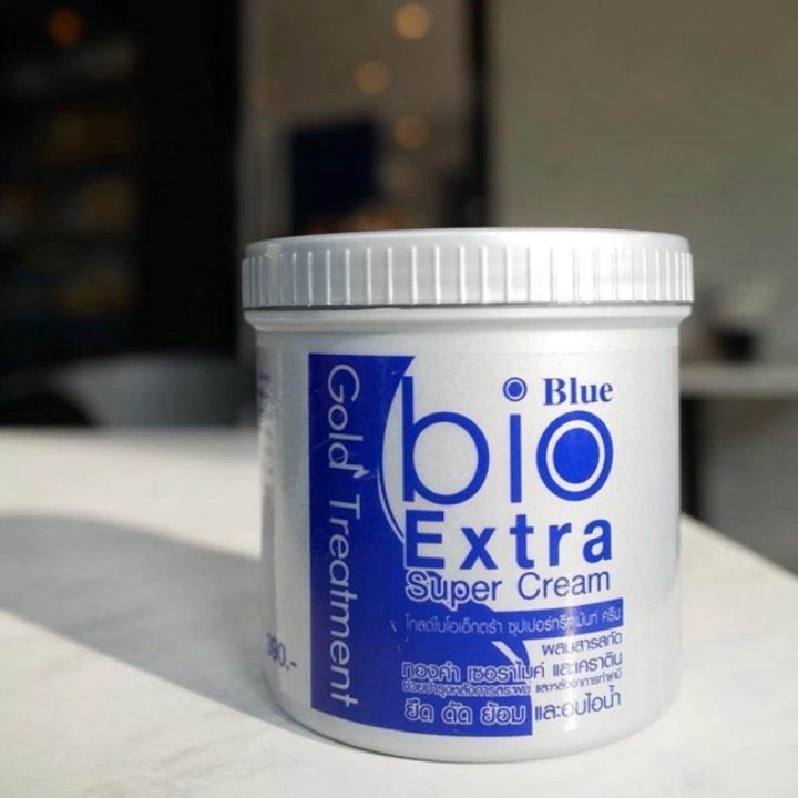 1กระปุก) Blue bio Extra Super Cream Gold Treatment 500ml. ไบโอฟ้า