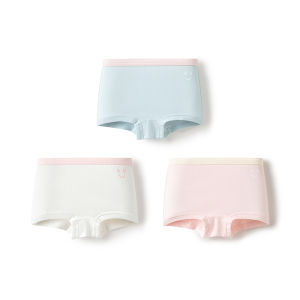 balabala Girls Underwear Cotton Boxer Shorts Kids No Pinch Three-Piece Set 2025