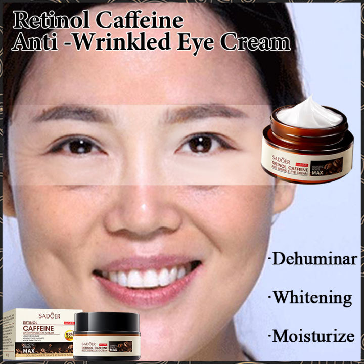Retinol Caffeine Eye Cream AntiWrinkle Eyebag/ Dark Circle AntiAging