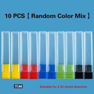 5/10 Pcs Nail Machine Grinding Head Storage Box Ceramic Tungsten Steel Grinding Head Packaging Tube 2.35mm Corn Head Rotary File Packing Square Tube Milling Cutter Plastic Case