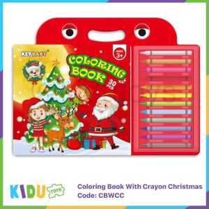 Buku Mewarnai Anak 30 Halaman Bonus Crayon 12 Warna Bahan Tebal Mudah Tenteng Coloring Book With Crayon Kidu Toys