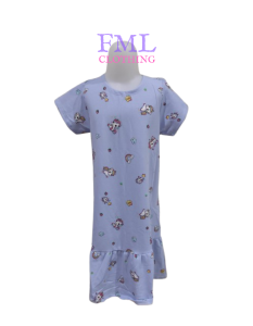LEMONE GIRLS 60910BK - Dress Anak Perempuan - Bahan Babyterry Spandek ( Untuk Usia 6-7 Tahun)