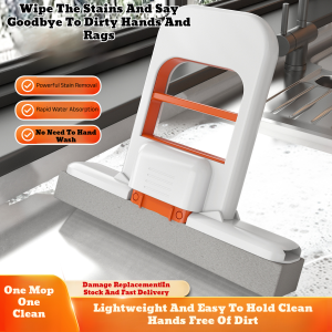 Durable Desktop Folding Small Mop Clean HandFree Mini Desktop Wipe Mop