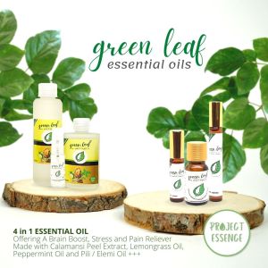 Green Leaf 4-in-1 Essential Oil: 5ml Rollete, 10ml Long Roll & 10ml Dropper Bottles