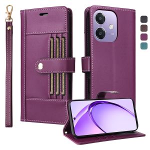 Case For OPPO A3 A3X A5X A5 Pro Magnetic Leather Wallet Card Slot Flip Cover Casing