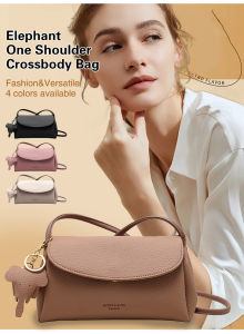 Little Elephant Pendant Leather Bag New High-end Fashion Shoulder Bag Crossbody Bag for Women