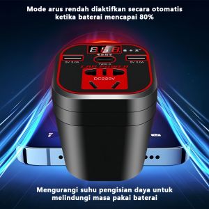 Car Power Inverter 200W 12V / 24V Pengisi Daya Inverter 220V Car Charger 2 USB Por Colokan Cas Charger Mobil Power Converter Inverter