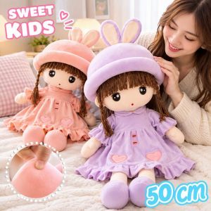 Cute Princess Rabbit Plush Toy Super Soft Stuffed Doll Sleeping Pillow Birthday Gift Red Pink Multi Color