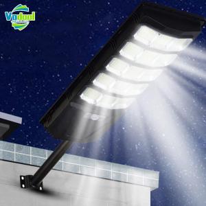 Solar Light Outdoor LED Street Light IP65 Waterproof LED Wide Angle Lamp with Remote Control for Yard Driveway Parking