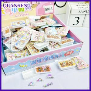QUANSEN ชุดเครื่องเขียนขนาดเล็ก5ชิ้นเคสใส่ดินสอจำลองจี้ของเล่นแกล้งโมเดลบ้านของเล่นกล่องเครื่องเขียนขนาดเล็กดีไซน์เหมือนจริง