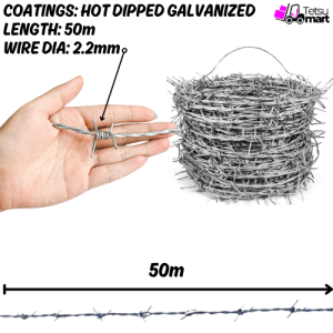 Galvanized Barbed Wire Hot Dipped Or Electro Anti Climb Steel Sharp Fence Security Garden Fence Farm Fence House Fence Barbed Security Fence  Anti Theft