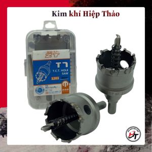 Mũi khoét sắt khoan lỗ tròn inox gỗ cao cấp đầu hợp kim TCT 32mm - 100mm KHKD32100