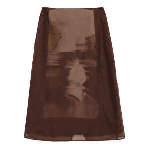 2026 Early Fall New Women Printed High Waist A Line Flared Half Skirt Casual Fashion Long Skirt