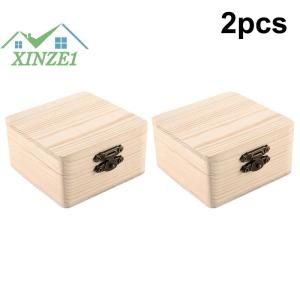 💖💓 กล่องเก็บของไม้ธรรมชาติขนาด8x8x4.7ซม. กล่องของขวัญกล่องเก็บของกระจุกกระจิกในบ้าน