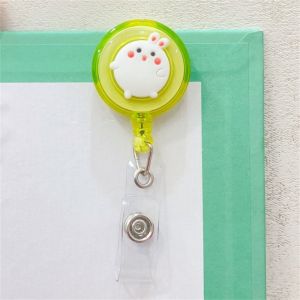 WEIYA Cute School Cartoon Card Holder Nurse Doctor Name Tag Retractable Badge Reel ID Card Clips Name Card Holder Badge Holder
