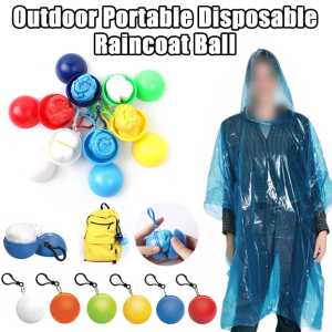 Disposable Portable Raincoat Ball Raincoat Emergency Raincoat Keychain