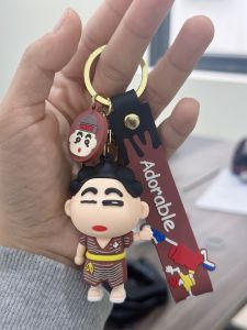 Móc chìa quá làm quà tặng treo balo SHIN cậu bé bút chì siêu dễ thương chất liệu silicon cao cấp