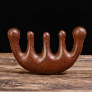 Dorisna Sandalwood หวีนวดขุด Meridian และหวีนวดศีรษะหวีนวดผ่อนคลายเครื่องมือดูแลร่างกายไหล่