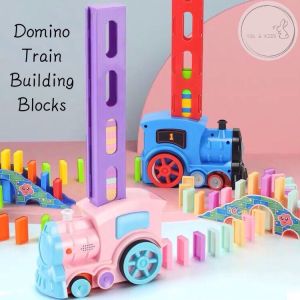 【Ready Stock】Domino Electric Train Building Blocks 🚂多米诺骨牌火车拼图🚂