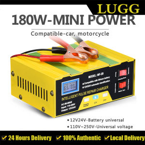 LUGG【COD】Car Battery Charger Japan Heavy Duty for Motorcycle Intelligent Pulse Repair Battery Fast Charging Automatic Voltage Power Saving Car250W Automatic 12V 24v Car Battery Charger Smart Power Charging Dry & Wet Lead Acid Water AGM GEL WET