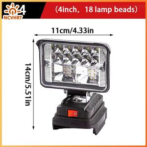 🔥🔥🔥NCVHRT For Makita 18V Li-ion Battery LED Work Light 3 4 Inch Flashlight Portable Emergency Flood Lamp Camping Lamp