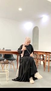 JESSICA DRESS TERBARU GAMIS POLOS BUSUI BAHAN RAYON PREMIUM | BAJU MUSLIM WANITA BASIC MODEL RUFFLE SUSUN