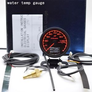 Car Greddi LCD Digital Display 7 Light Colors Oil Pressure Water EXT Temp Turbo Boost RPM Gauge Set with Sensor
