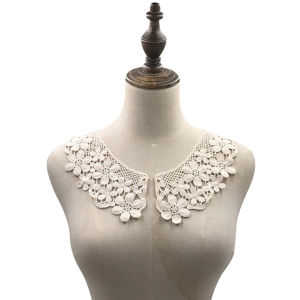 Womens Fake Shirt Collar Milk Silk Detachable Collar DIY Sewing Fake Collar Clothing Sewing Accessories Lace Fabric Neckline