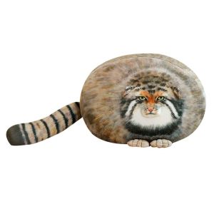 YUDESHUI Siêu mềm Đồ chơi thú nhồi bông Dễ ôm Mô phỏng thực tế Thú nhồi bông hình mèo Dễ thương Gối bông mô phỏng Trang trí phòng ngủ